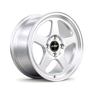 LS8082 ล้อแม็กซ์แบบกำหนดเอง 5 ก้าน ขอบเว้า ขนาด 18 ถึง 22 นิ้ว 5x112 5x114.3 5x120 PCD สีเงินปัดเงา - Product Image 1