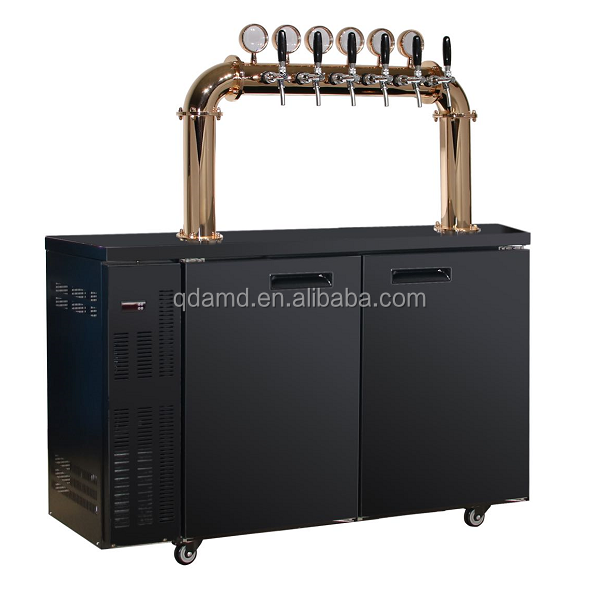 6連 銅製 ドラフトビールサーバータワー タップ＆LEDライト付き