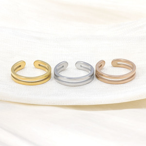 แหวนสแตนเลสลายดอกไม้สไตล์วินเทจ แหวนนิ้วเท้า สีทอง สีโรสโกลด์ สีเงิน โลหะผสม ปรับขนาดได้ เครื่องประดับสำหรับทุกเพศ ใส่ได้ทุกวัน - Product Image 5