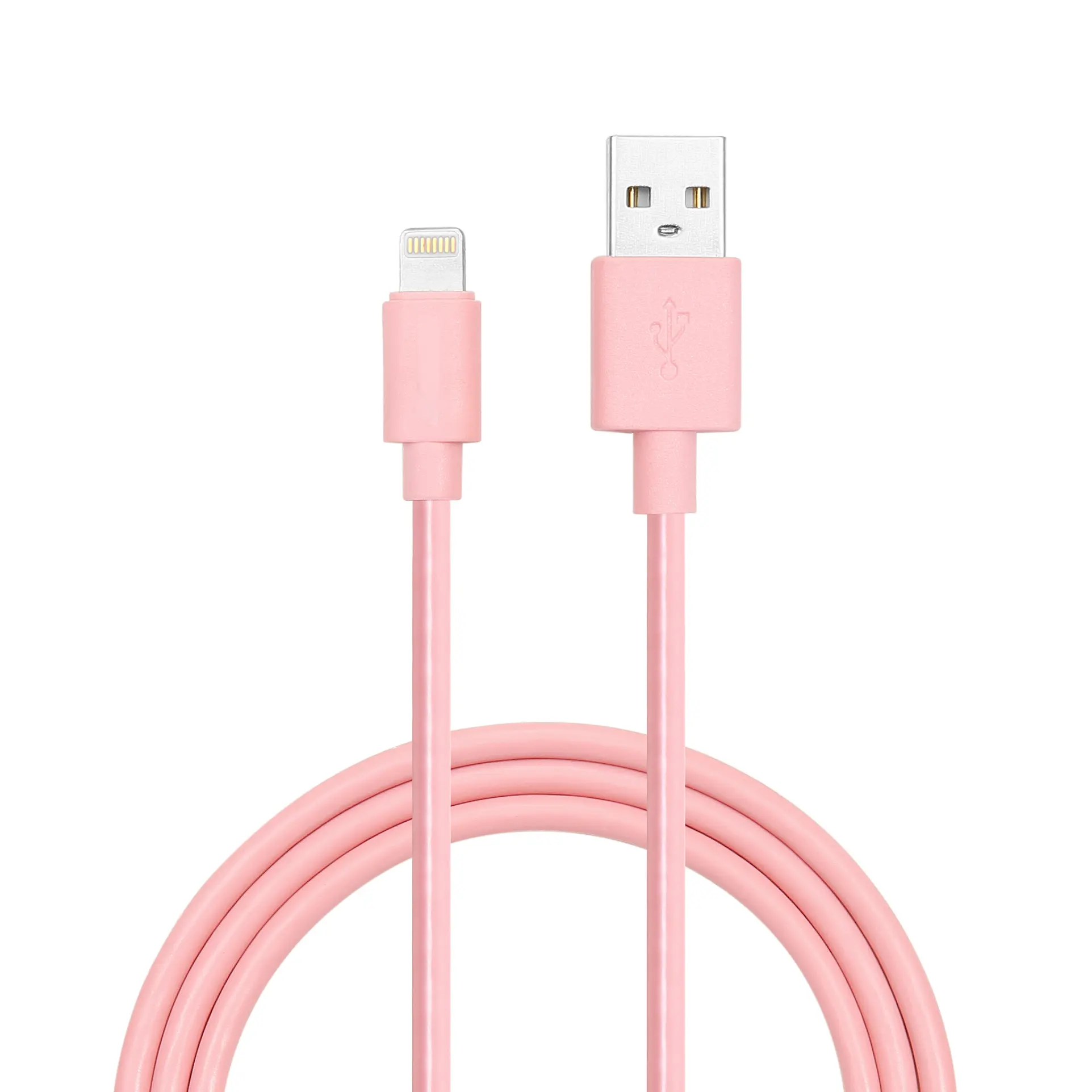 Hot selling Tinned Copper USB-A Lightning connector 2.4A fast charging data transfer cable