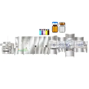 aseptic 1-500ml speed 500bpm EU GMP vial filling line bottle to dry area normal saline iv fluids production machine