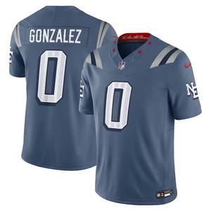 2025 New England Rivalities Collection Limited Jersey 0 Christian Gonzalez 10 Drake Maye Gestikte Geborduurde Voetbaltrui - Product Image 2