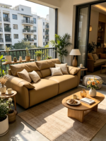 Günstiges Maßgefertigtes Farbiges Kunstleder-Ecksofa-Set Modernes Design Umweltfreundlich Langlebiger Schwamm für Apartments, Schulen, Werkstätten