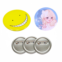 Venta al por mayor personalizado UV impreso estaño hojalata metal botón insignia Pin forma 32mm 38mm 44mm 58mm antiguo en blanco personalizable botón