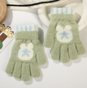 <span class=keywords><strong>Gants</strong></span> tricotés en jacquard pour bébé, motif <span class=keywords><strong>Mickey</strong></span> et étoiles, en velours de vison doux et chaud, résistants au froid, pour l'extérieur en hiver - Product Image 6