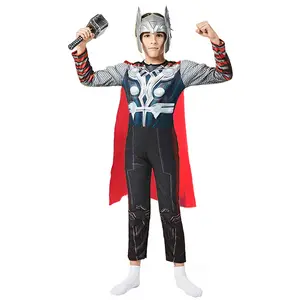 TV & Film Costume classico Muscle <span class=keywords><strong>Thor</strong></span> per i ragazzi tuta supereroe per il carnevale di Halloween & Party Cosplay per i bambini - Product Image 1