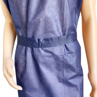 Robe d'examen X-RAY patient jetable non stérile blouse sans manches non tissée robe douce et légère sans manches
