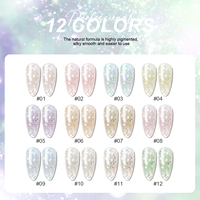 Missgooey – Kit de vernis gel scintillant étoilé 12 couleurs, sans HEMA, certifié CE, à retirer par trempage, pour salon de manucure, fournisseur OEM, vente en gros