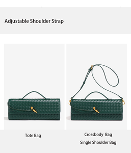 Sac fourre-tout élégant en cuir souple tissé à la main pour femmes sac à bandoulière sac à bandoulière unique pour dames - Product Image 2