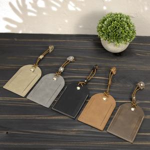 <span class=keywords><strong>Étiquette</strong></span>s de <span class=keywords><strong>bagage</strong></span> en cuir PU multicolores personnalisables avec logo, souples, vierges, gravables au laser, avec sangles - Product Image 1