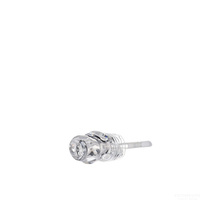 Tube de brillant à lèvres unique avec capuchon en cristal, flacon conique transparent vide pour huile à lèvres avec couvercle irrégulier transparent, emballage personnalisé avec logo