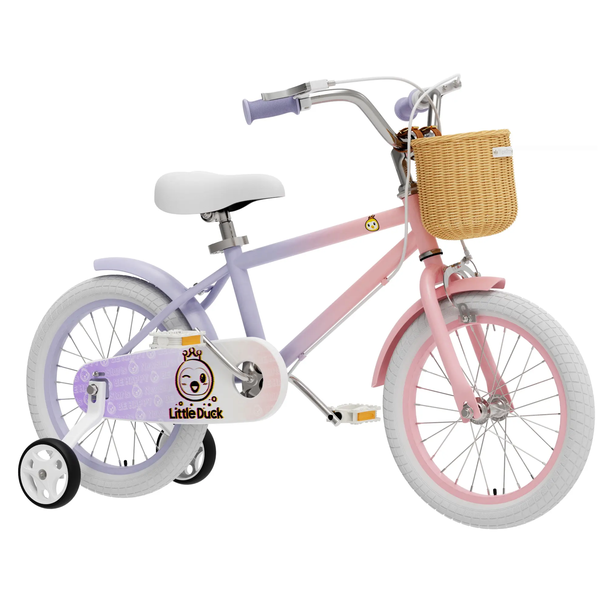 Beautiful Model Pink Color White Tire 16 Inch Kids Bicycle Child Running Bikes Girls Bicycle with Training Wheels For 3-7 Years