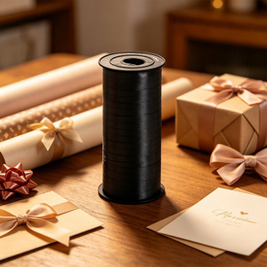 Party Love Cinta 12 Pcs Bag Elegant & Durable Decoration for Celebrations Black 91M Party Balloon Ribbon - Product Image 6