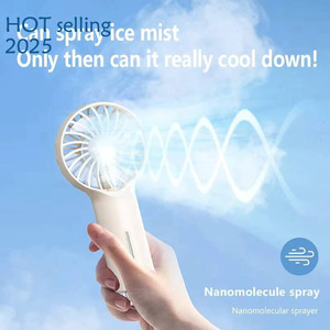 2025 nuevo humidificador de mesa de pulverización de agua de niebla Mini mano Venta caliente recargable 3 ventilador eléctrico de velocidad del viento portátil - Product Image 4