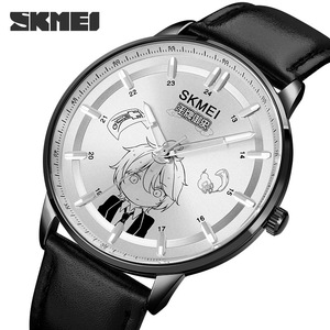 Skmei Anime Watch Men Quartz Genuine Leather Strap Water Resistant Casual Fashion Watch Ace Student Style - Product Image 5
