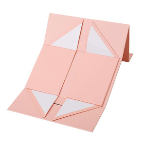 Direct Factory Custom Black Ribbon Foldable Magnetic Gift Paper <b>Box</b> Premium Packaging for Cosmetics Shoes Apparel - Product Image 4