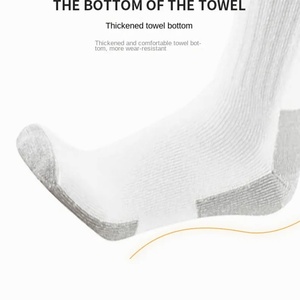 Calcetines Deportivos Unisex de Algodón de Color Sólido, Altura Media, con Absorción de Impactos, Personalizables con Logotipo - Product Image 2