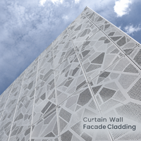 Panneau mural en aluminium perforé sculpté de haute qualité, revêtu de PVDF, pour bardage extérieur à persiennes réglables