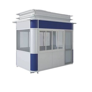 Poste de garde en structure métallique, cabine de patrouille mobile extérieure pour point de contrôle routier, design moderne - Product Image 2