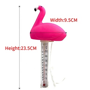 Animaux Flottant piscine et <span class=keywords><strong>spa</strong></span> Rouge <span class=keywords><strong>Flamants</strong></span> <span class=keywords><strong>Roses</strong></span> En Plastique Piscine Thermomètres - Product Image 2