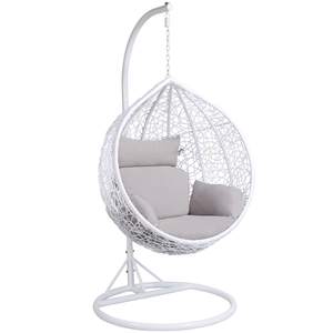 Fauteuil suspendu en rotin en forme d'œuf avec support, design tendance, pour l'extérieur et l'intérieur, meubles de jardin, balcon, patio, hamac - Product Image 2