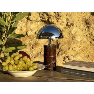 Italia Odo marmo lampada da tavolo luce italiana di lusso soggiorno camera da letto <span class=keywords><strong>scalpellino</strong></span> mezza rotonda in metallo lampade da tavolo - Product Image 5