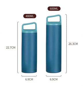 2025 Hot Selling <b>Reusable</b> Vacuum Insulated Wide Mouth Stainless Steel Water Bottle <b>with</b> Handle <b>Lid</b> - Product Image 2