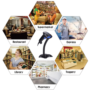 Yhdaa xách tay 1D <span class=keywords><strong>Laser</strong></span> máy quét mã vạch có dây Đầu đọc mã vạch với đứng USB TTL giao diện cho siêu thị sử dụng - Product Image 4