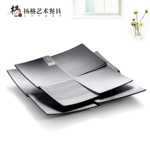 Yangge Art Tableware Irregular Square <b>Plate</b> Melamine Drop Resistant Hotel Dinner <b>Plate</b> Sushi <b>Plate</b> WKP4009 WKP4011 - Product Image 2