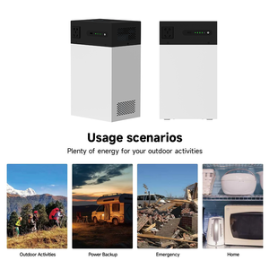 뜨거운 판매 500W 1000W 2KWH 발전기 학년 전지 8000 사이클 USB 출력과 태양열 휴대용 리튬 발전소 - Product Image 3