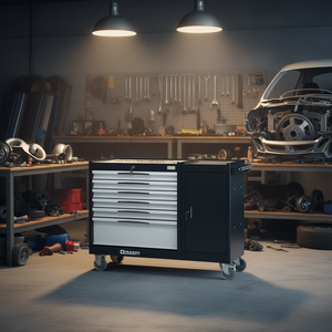 Fasano Tool Cabinet 6 Drawer Rolling Steel <b>Workshop</b> <b>Storage</b> With Lock And Wheels For Auto Repair - Product Image 3