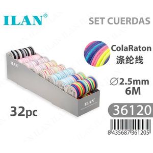 ชุดด้ายโพลีเอสเตอร์อิลัน 32 ชิ้น 2.5 มม. 6 ม. ด้ายเย็บผ้าโคลาราตัน - Product Image 3