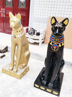 Escultura Egipcia de Fibra de Vidrio, Figura de Anubis, Relieve de Faraón, Adorno de Momia, Dios Sol, Gato, Hecho a Mano, Amuleto de Bendición