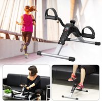 Ejercitador de Pedal plegable para adultos y ancianos, bicicleta de escritorio con Monitor LCD para piernas y brazos, ejercicio en casa y oficina