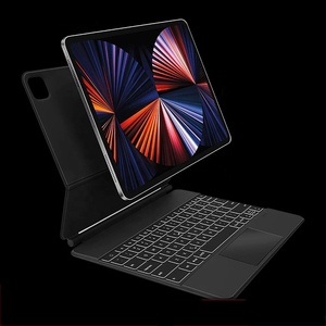 เคสแม่เหล็กพร้อมคีย์บอร์ดแทร็คแพดไร้สาย BT Type C รุ่นใหม่ สำหรับ Pro 12.9 2021 คีย์บอร์ดเกาหลี Magic Keyboard - Product Image 1