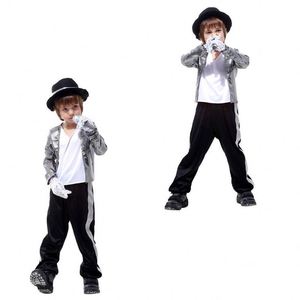 Costume de cosplay Michael Jackson pour enfants, garçons, anniversaire, carnaval, super star, chanteur, danseur, costume de fête à thème, 4ourcostumes - Product Image 2