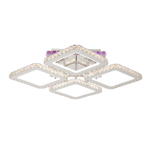 ไฟเพดาน LED เปลี่ยนสีตามจังหวะดนตรี RGB โคมไฟเพดานคริสตัล4ดวงพร้อม3000K-6500K - Product Image 5