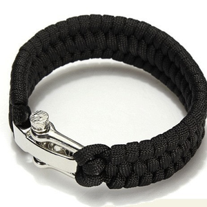 Pulsera de Paracord, Pulsera de Supervivencia para Senderismo, Camping y Escalada, con Grillete de Acero Inoxidable, Paracord de 7 Hilos - Product Image 5
