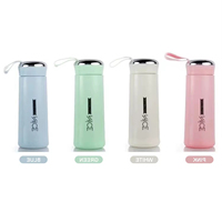 Bouteille d'eau en verre pour étudiants, vente en gros d'usine, 400 ml (13 oz), tasse isotherme sous vide, anti-fuite pour le camping, isolation thermique 12-24 heures, boîte couleur