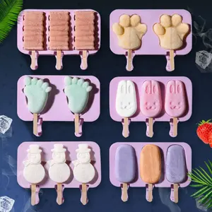 Amazon Best Verkopende Siliconen Popsicle Mallen Maker, Grote Zelfgemaakte Ijs Pop Mallen Food Grade Bpa Gratis Popsicle Mold