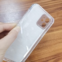 Coque de téléphone tendance 2D transparente en TPU + aluminium, vierge pour sublimation, antichute à quatre coins, étanche, antichoc et anti-rayures pour iPhone 13