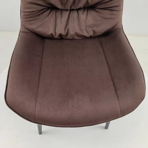 Hiện Đại Bọc Nhung Tufted Nhà Bếp Bên Ghế Thoải Mái Trở Lại Khung Sắt Giữa Thế Kỷ Không Tay Ghế Cho Phòng Ăn - Product Image 4