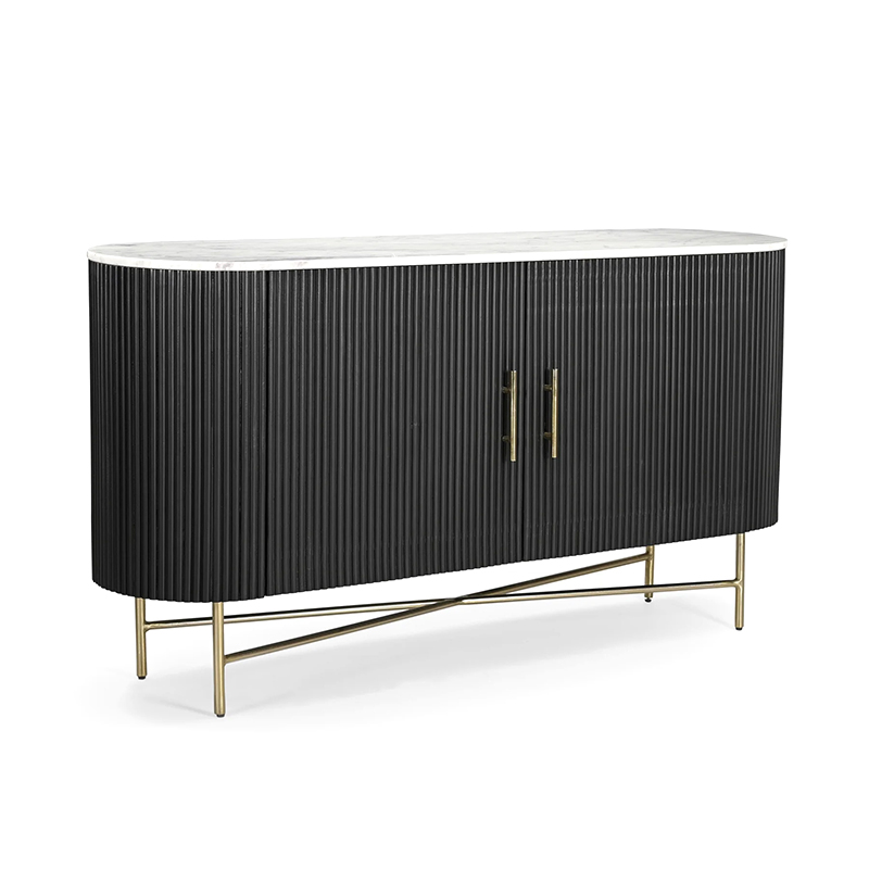 black sideboard buffet table