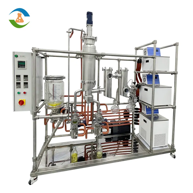 Distillazione molecolare dell'attrezzatura di distillazione dell'olio di elaborazione continua di 2 fasi 0,5m2