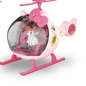 Nuevo precio barato juego de simulación pequeño piloto plástico dibujos animados Mini helicóptero deslizante muñeca <span class=keywords><strong>para</strong></span> niños - Product Image 4