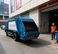 Camion compacteur d'ordures urbaines à bras oscillant arrière AOMAN-101 6x4, moteur diesel manuel Euro 3, pompe 5.9L, moteur, boîte de vitesses