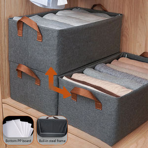 Armario plegable de almacenamiento de armario, marco de tela catiónica, impermeable, juguete para niños, <span class=keywords><strong>Jumbo</strong></span>, organizador de ropa de lino lavable, caja de almacenamiento - Product Image 6