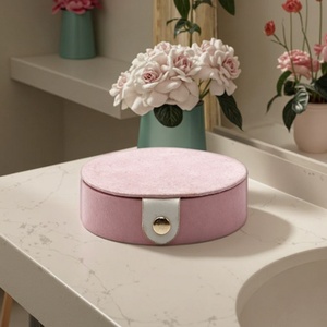 Eco-friendly Luxurious Exquisite Velvet Material <b>Round</b> <b>Gift</b> <b>Box</b> Packaging Makeup Cosmetics Canister <b>Box</b> <b>Gift</b> Paper Tube - Product Image 1