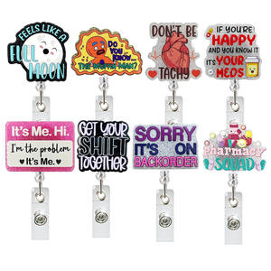 Nouveau support de bobine d'insigne de bouteille de médecine de coeur d'amusement de poudre Flash acrylique pour l'infirmière médecin - Product Image 3