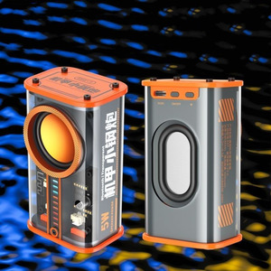 2023 Led Flashing Tooth Metal Bass Speaker TWS Speaker Stereo Bluetooth 6 Hours Playtime Outdoor Speaker with Microphone - Product Image 2